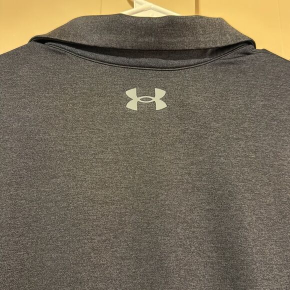 Men’s Under Armour Playoff Heather Polo | Small | Black/Anthracite/Pitch Gray - Picture 5 of 7